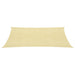 Zonnezeil 160 g/m² 4x7 m HDPE beige