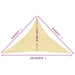 Zonnezeil 160 G/M² 4X4X5,8 M Hdpe Beige 4 x 4 x 5.8 m