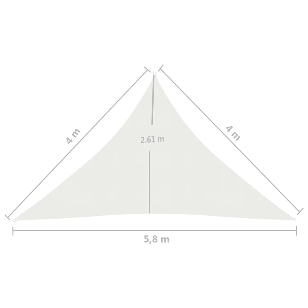 Zonnezeil 160 G/M² 4X4X5,8 M Hdpe Wit 4 x 4 x 5.8 m