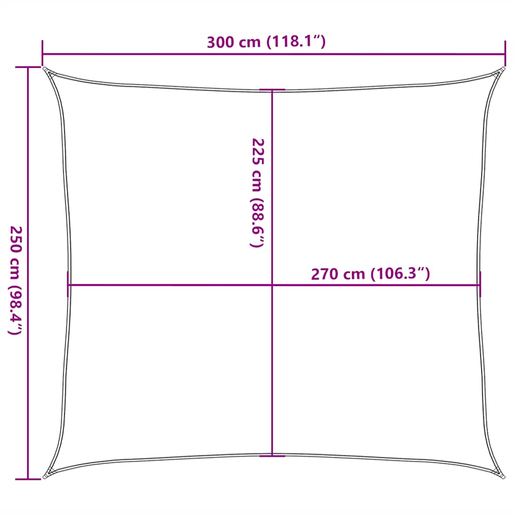 Zonnezeil 160 G/M² 2,5X3 M Hdpe Lichtgroen 2.5 x 3 m