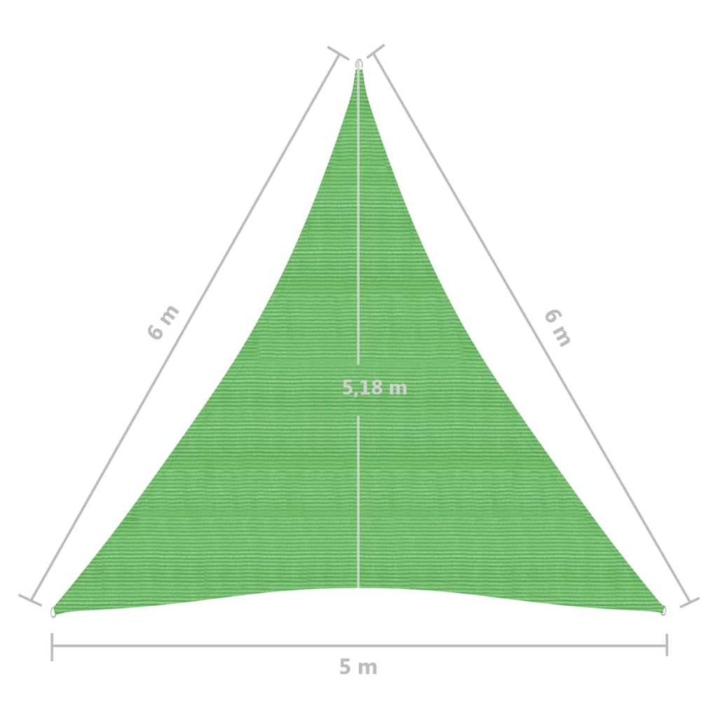 Zonnezeil 160 G/M² 5X6X6 M Hdpe Lichtgroen 5 x 6 x 6 m