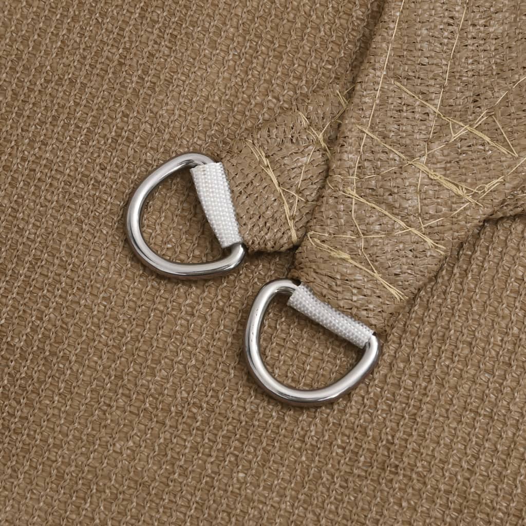 Zonnezeil 160 G/M² Hdpe Taupe 5 x 5 x 5 m