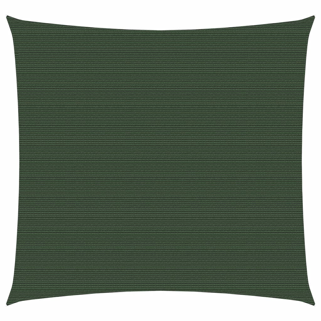 Zonnezeil 160 g/m² 2x2 m HDPE donkergroen