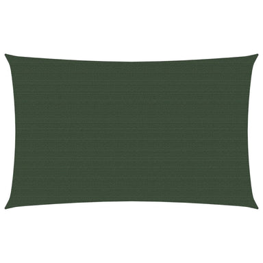 Zonnezeil 160 g/m² 2x5 m HDPE donkergroen