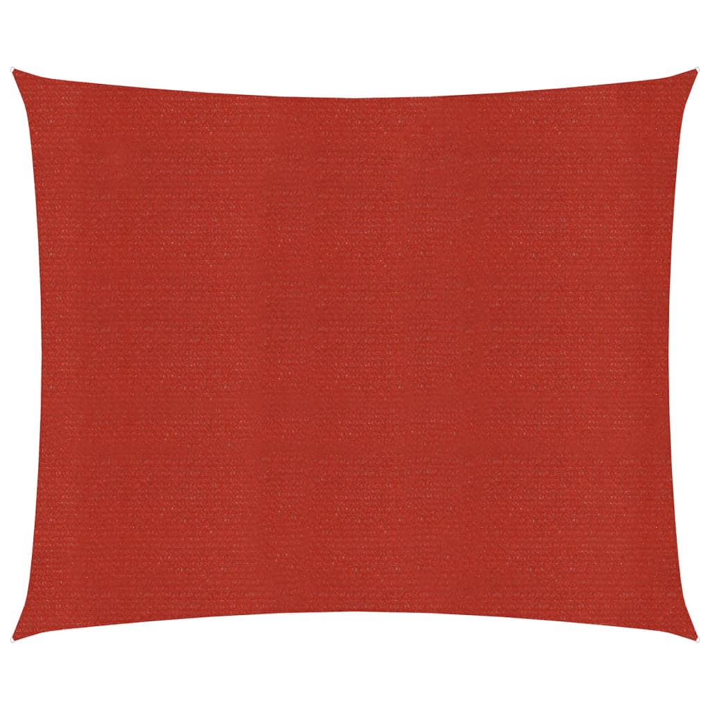 Zonnezeil 160 g/m² 2x2 m HDPE rood