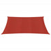 Zonnezeil 160 g/m² 2x2 m HDPE rood