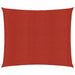 Zonnezeil 160 g/m² 2,5x3 m HDPE rood