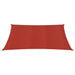 Zonnezeil 160 g/m² 2,5x3 m HDPE rood