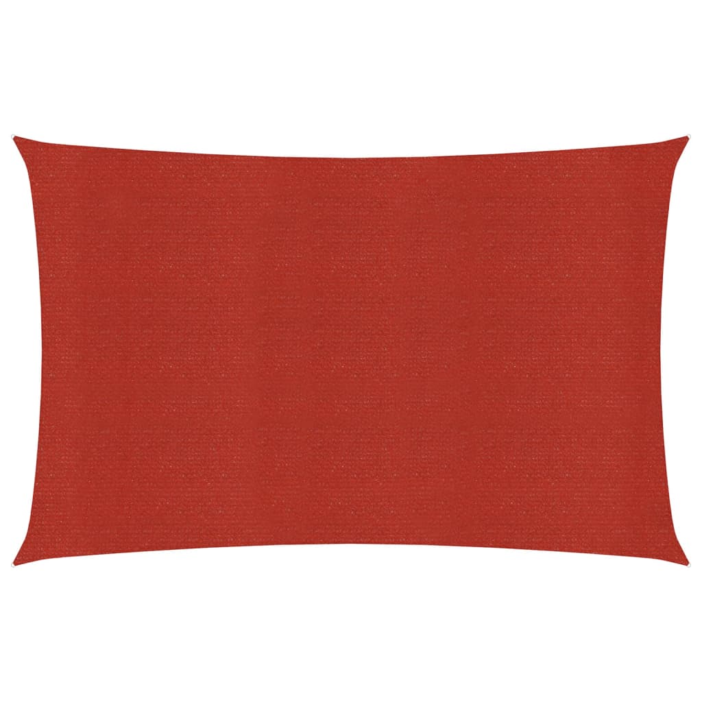 Zonnezeil 160 g/m² 2,5x4 m HDPE rood