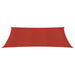 Zonnezeil 160 g/m² 2,5x4 m HDPE rood