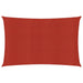Zonnezeil 160 g/m² 3x4,5 m HDPE rood