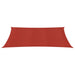 Zonnezeil 160 g/m² 3x4,5 m HDPE rood