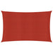 Zonnezeil 160 g/m² 4x7 m HDPE rood