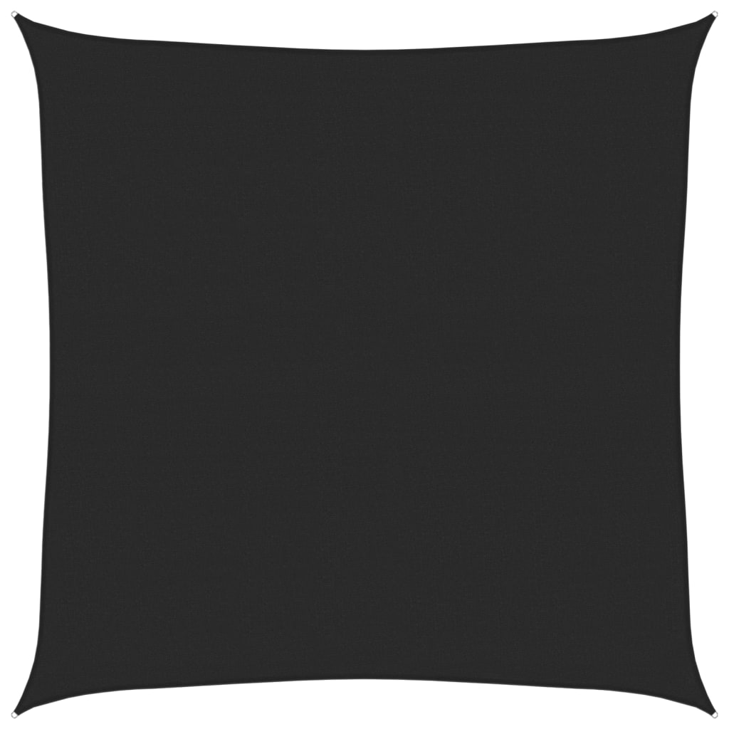 Zonnezeil 160 G/M² Hdpe Zwart 6 x 6 m