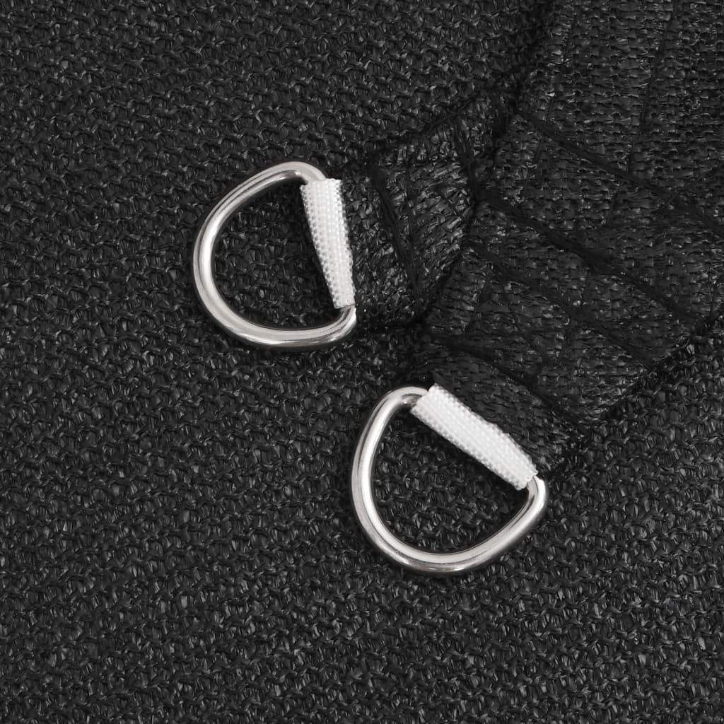 Zonnezeil 160 G/M² Hdpe Zwart 6 x 6 m