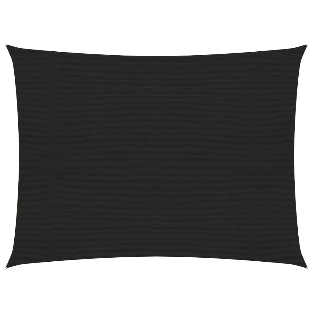 Zonnezeil 160 g/m² 2x3,5 m HDPE zwart