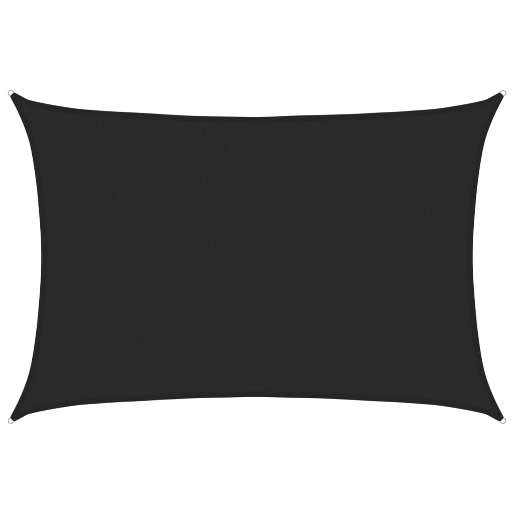 Zonnezeil 160 G/M² Hdpe Zwart 4 x 6 m