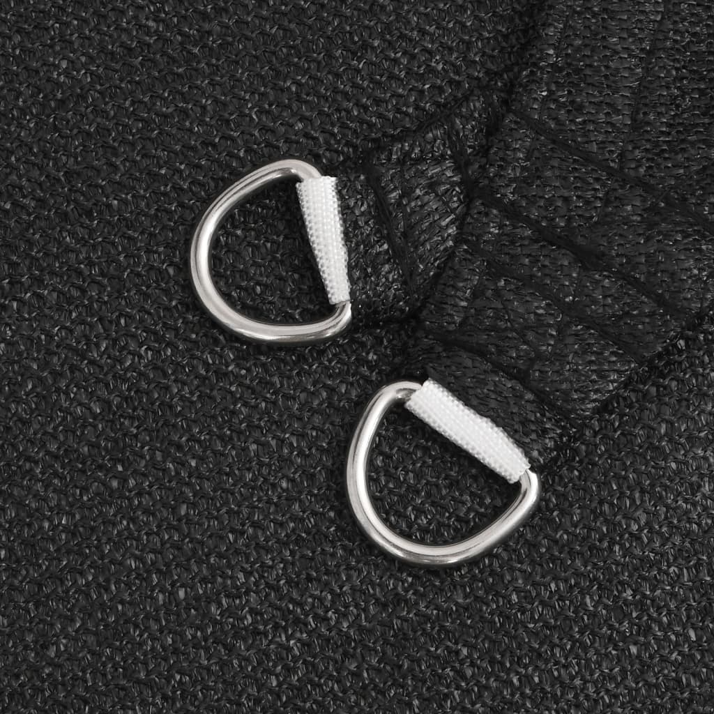 Zonnezeil 160 G/M² Hdpe Zwart 4 x 6 m