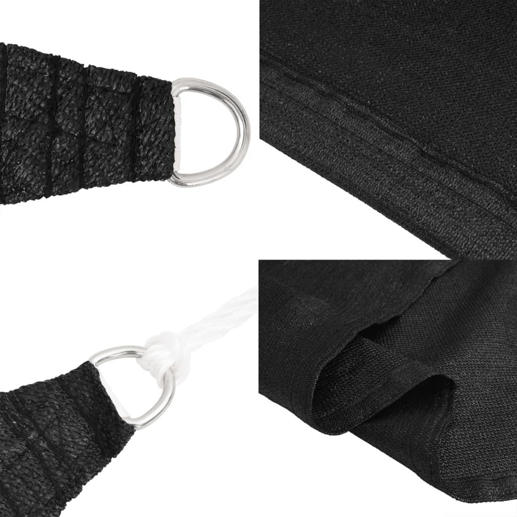 Zonnezeil 160 G/M² Hdpe Zwart 6 x 6 x 6 m