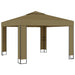 Prieel met dubbel dak 180 g/m² 3x3x2,7 m taupe