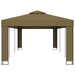 Prieel met dubbel dak 180 g/m² 3x6 m taupe