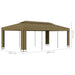 Prieel met dubbel dak 180 g/m² 3x6 m taupe