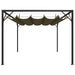 Tuinprieel met uittrekbaar dak 180 g/m² 3x3 m taupe