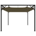 Tuinprieel met uittrekbaar dak 180 g/m² 3x3 m taupe