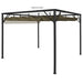 Tuinprieel met uittrekbaar dak 180 g/m² 3x3 m taupe