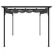Pergola met uittrekbaar dak 180 g/m² 3x3 m staal antracietkleur