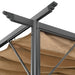 Pergola met uittrekbaar dak 180 g/m² 3x3 m staal taupe