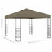 Tuinpaviljoen 180 g/m² 3x3 m taupe