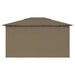 Tuinpaviljoen met gordijnen 180 g/m² 4x3 m taupe