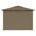 Tuinpaviljoen met gordijnen 180 g/m² 4x3 m taupe