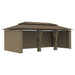Prieel met gordijnen 180 g/m² 600x298x270 cm taupe