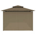 Prieel met gordijnen 180 g/m² 600x298x270 cm taupe