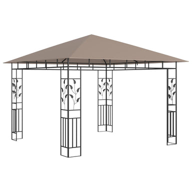 Prieel met klamboe 3x3x2,73 m 180 g/m² taupe