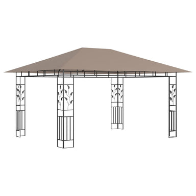Prieel met klamboe 180 g/m² 4x3x2,73 m taupe