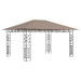 Prieel met klamboe 180 g/m² 4x3x2,73 m taupe