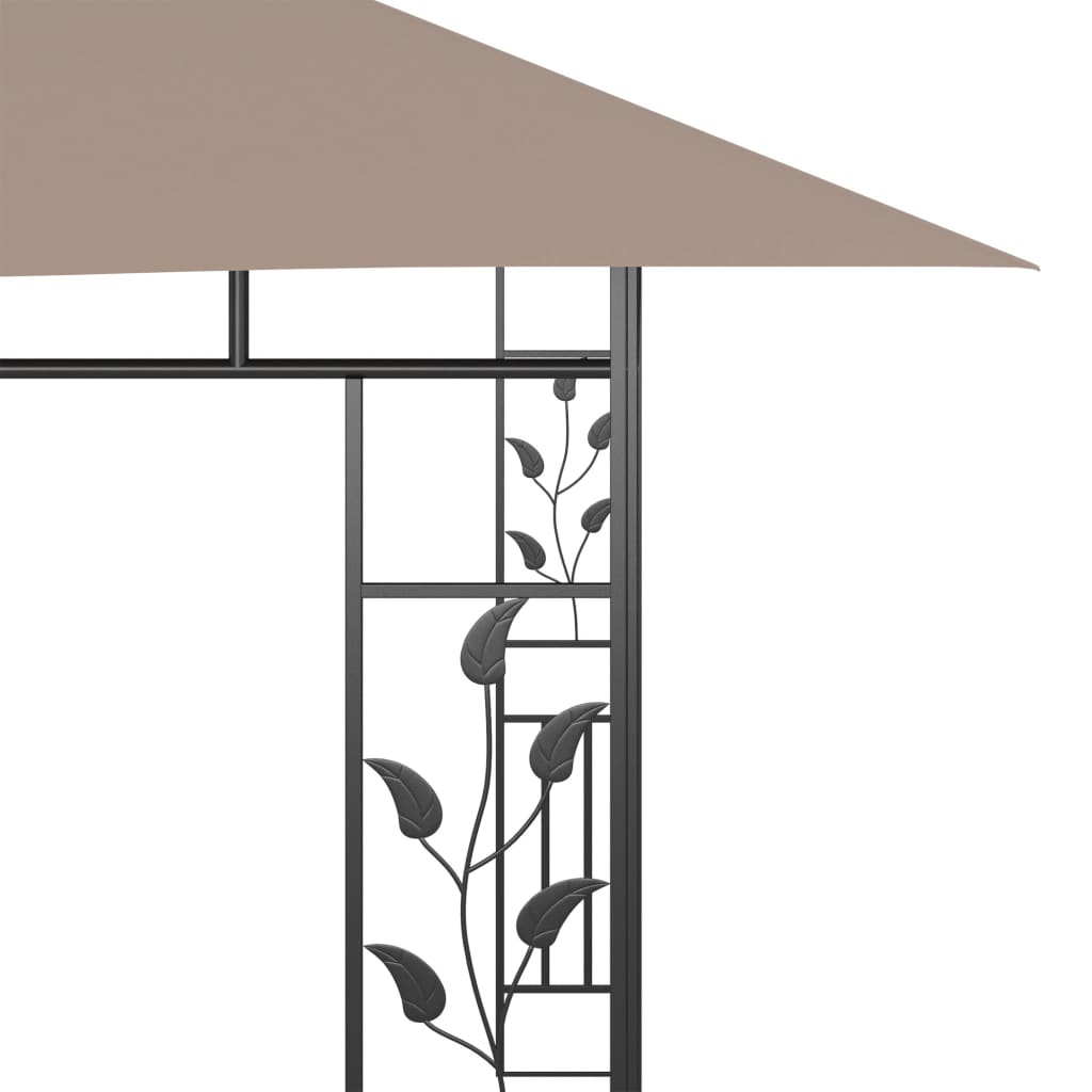 Prieel met klamboe 180 g/m² 4x3x2,73 m taupe