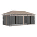 Prieel met klamboe 180 g/m² 6x3x2,73 m taupe