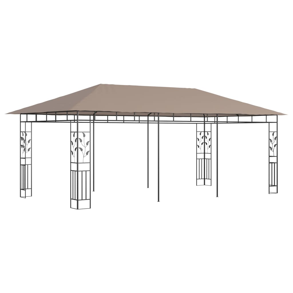 Prieel met klamboe 180 g/m² 6x3x2,73 m taupe