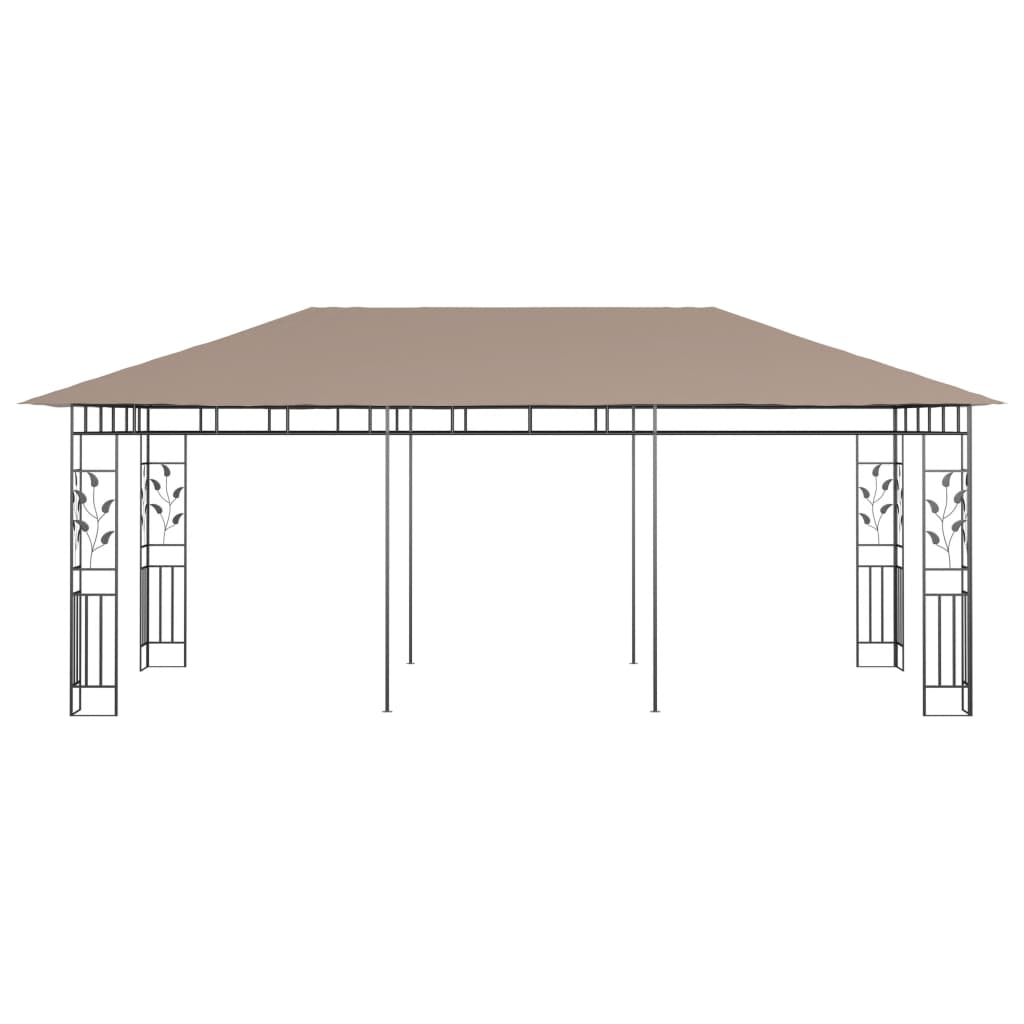 Prieel met klamboe 180 g/m² 6x3x2,73 m taupe
