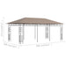 Prieel met klamboe 180 g/m² 6x3x2,73 m taupe