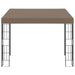 Wandprieel 3x3 m stof taupe