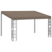 Wandprieel 4x3 m stof taupe