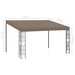Wandprieel 4x3 m stof taupe