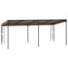 Wandprieel 6x3 m stof taupe