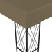 Prieel 3x3 m stof taupe
