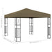 Prieel 3x3 m stof taupe